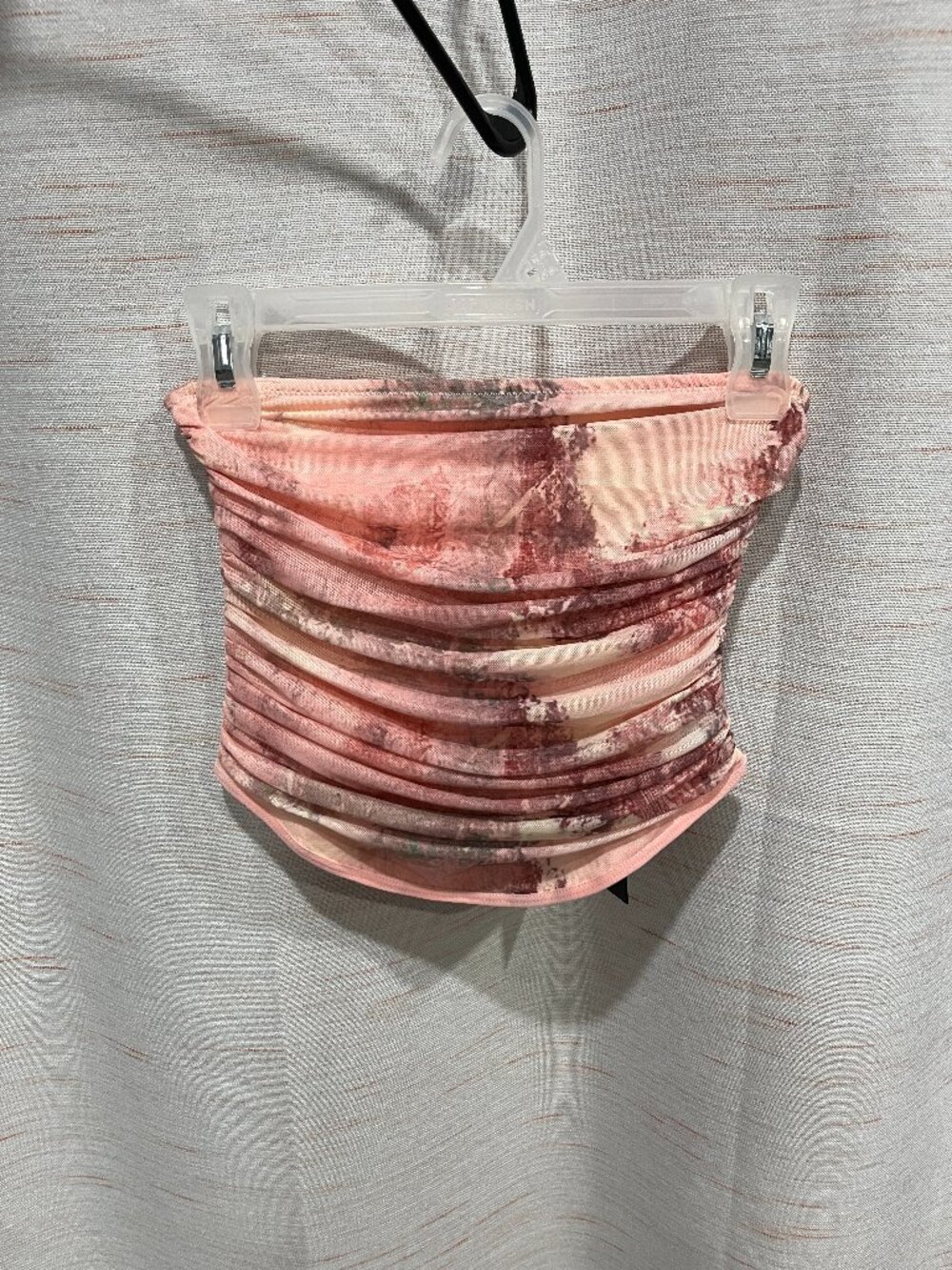 White Fox Ruched Corset Top Pink Small Womens (113)